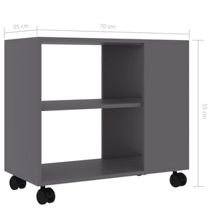 vidaXL Beistelltisch Grau 70x35x55 cm Holzwerkstoff