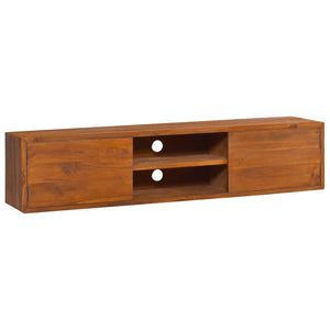 vidaXL Wand-TV-Schrank 135x30x30 cm Teak Massivholz