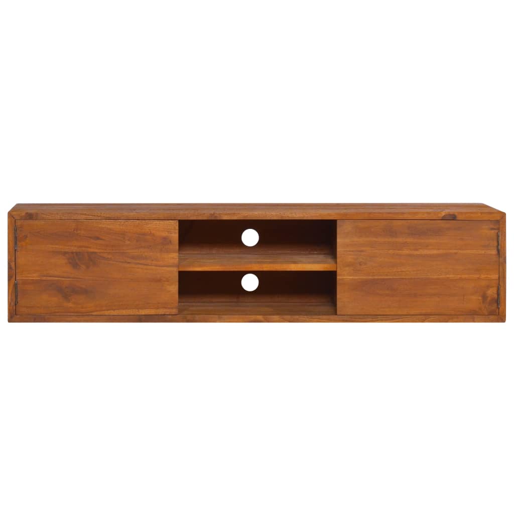 vidaXL Wand-TV-Schrank 135x30x30 cm Teak Massivholz