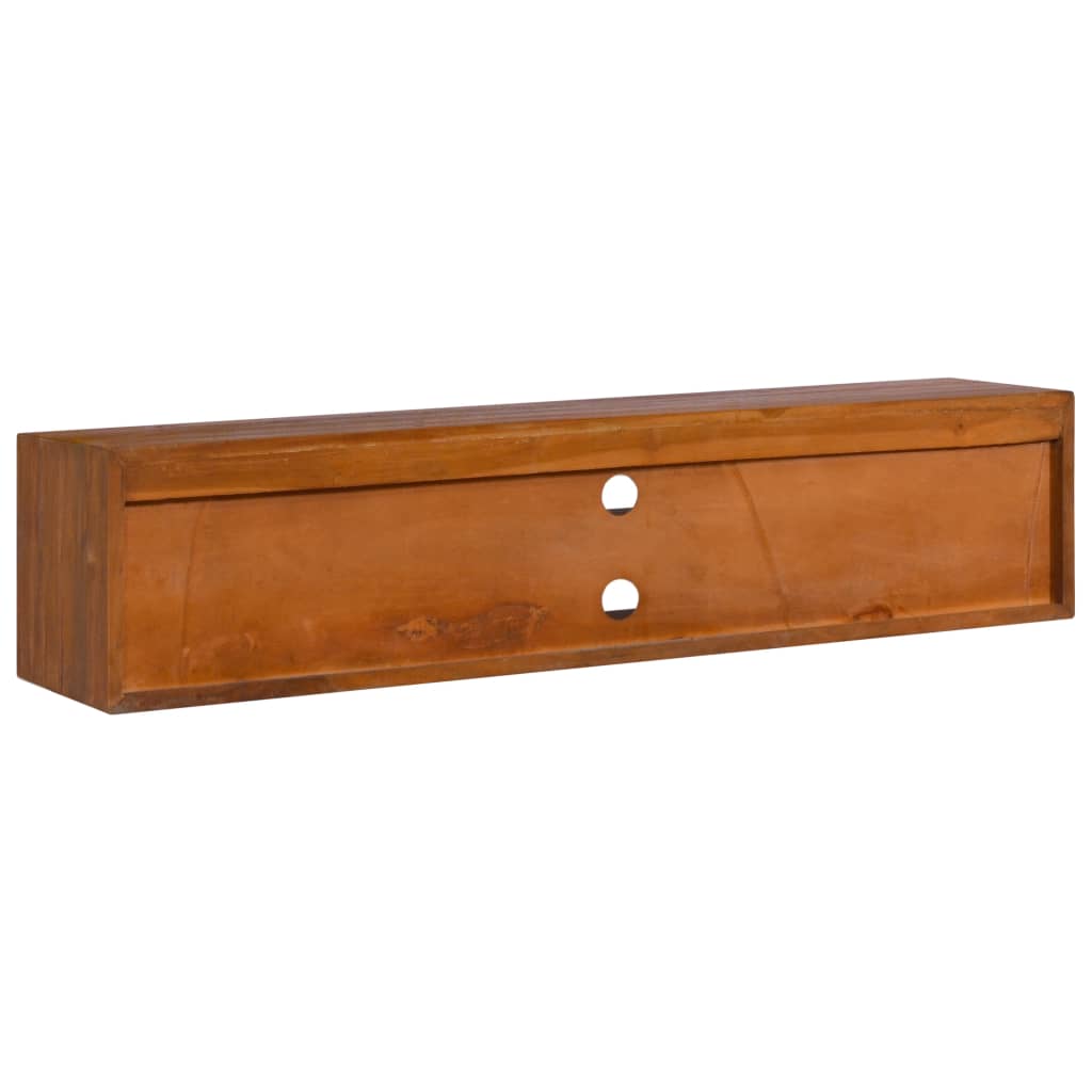 vidaXL Wand-TV-Schrank 135x30x30 cm Teak Massivholz