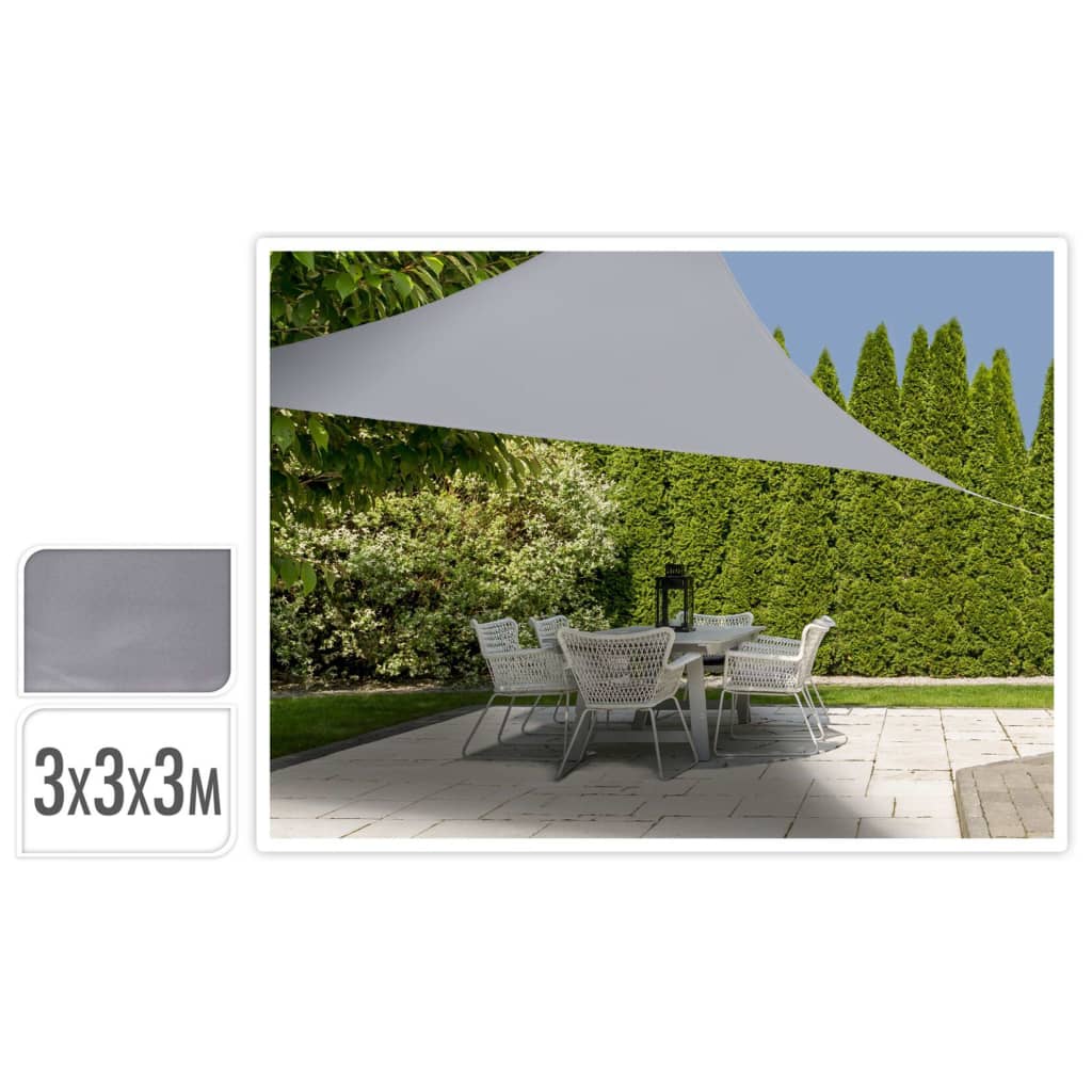 ProGarden Sonnensegel 3x3x3 m Grau Dreieckig