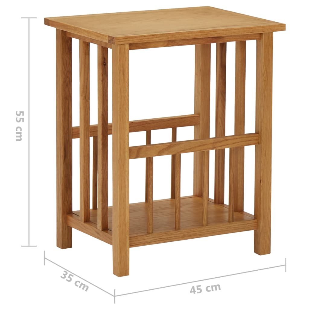 Zeitungstisch 45x35x55 cm Eiche Massivholz Stilecasa