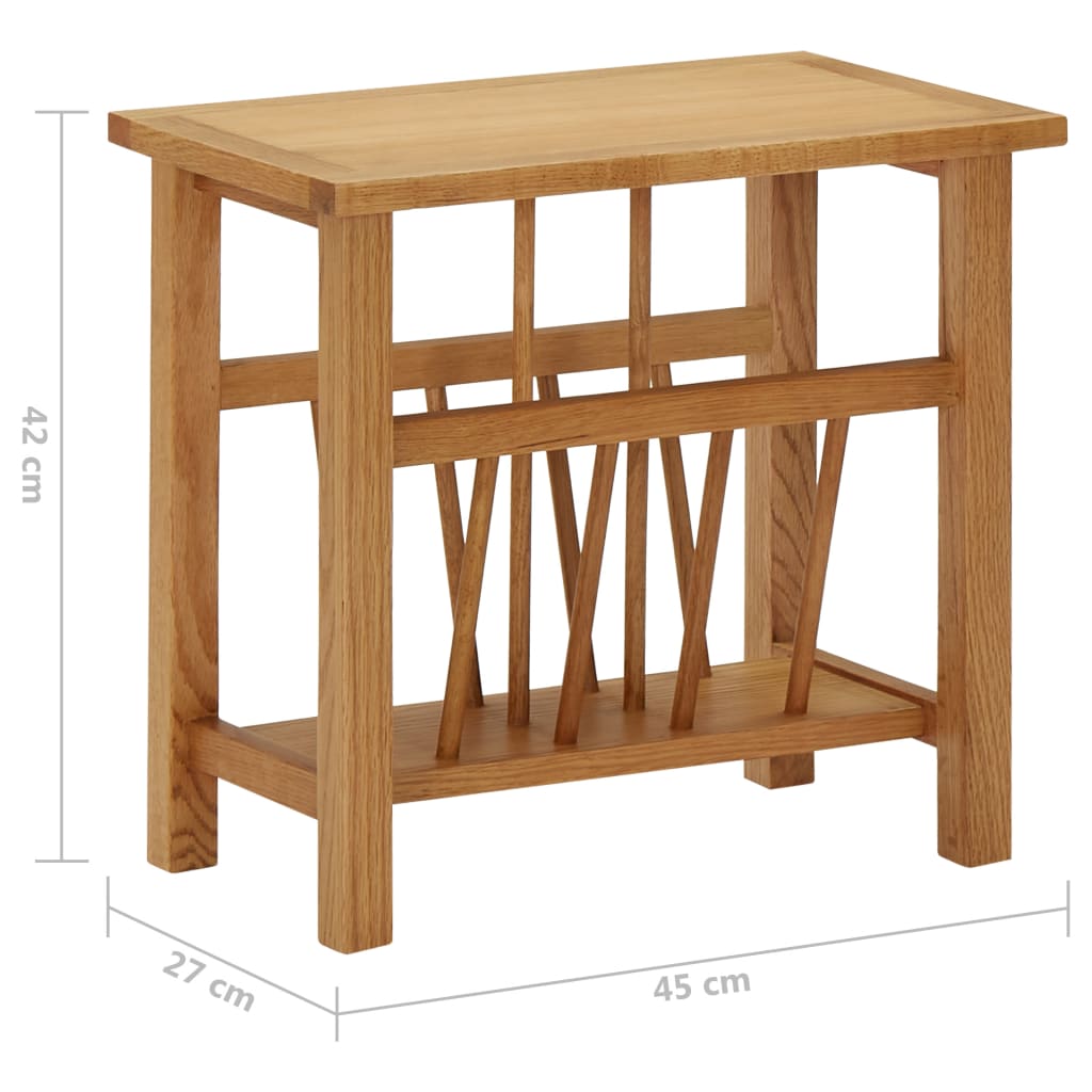 Zeitungstisch 45x27x42 cm Eiche Massivholz Stilecasa