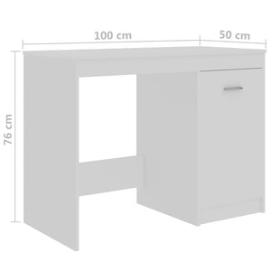 vidaXL Schreibtisch Weiß 140x50x76 cm Holzwerkstoff