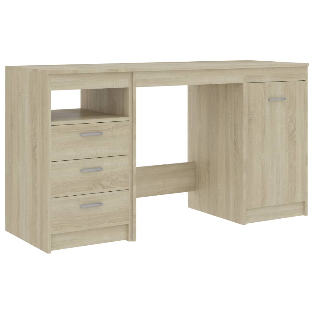 Schreibtisch Sonoma-Eiche 140x50x76 cm Holzwerkstoff Stilecasa