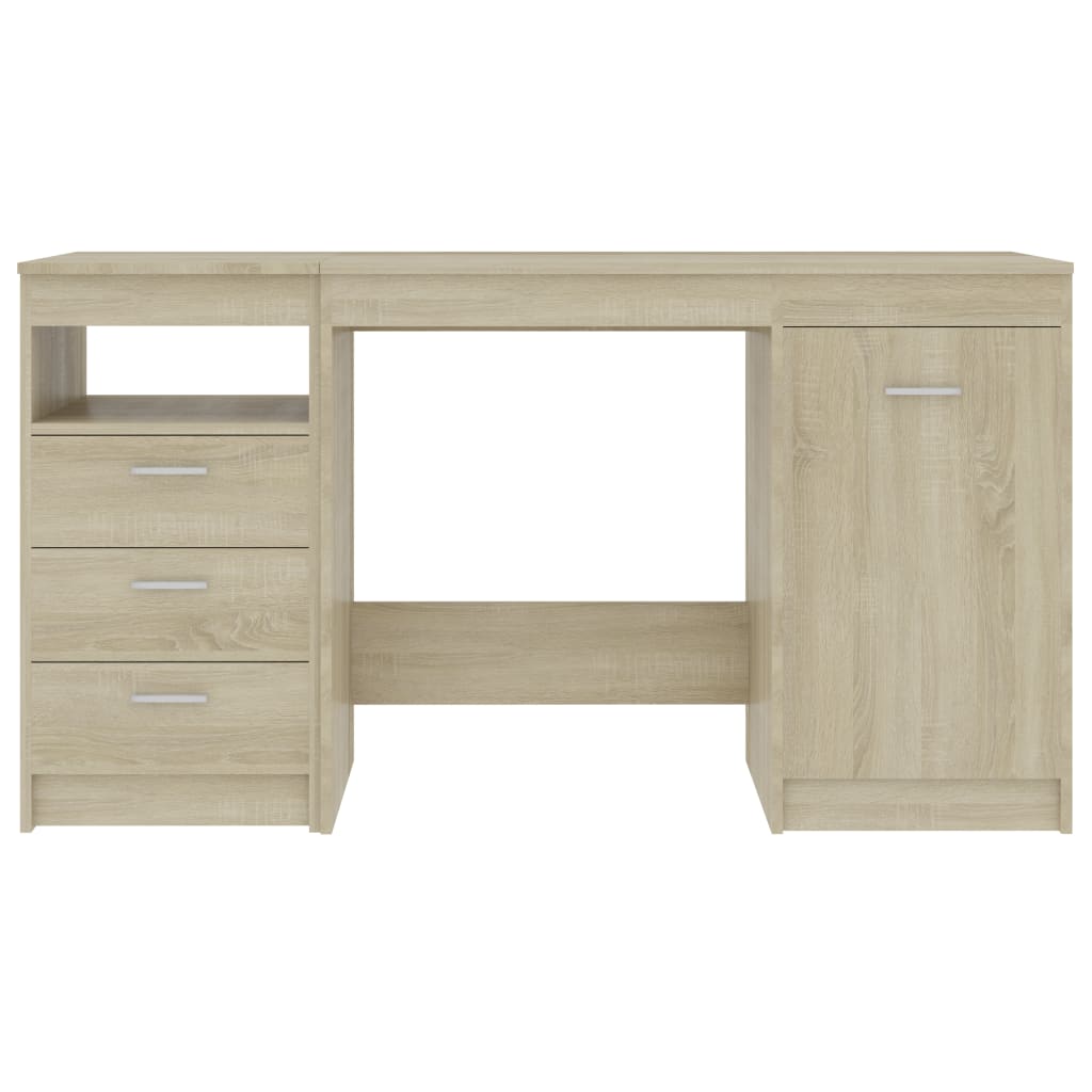 Schreibtisch Sonoma-Eiche 140x50x76 cm Holzwerkstoff Stilecasa