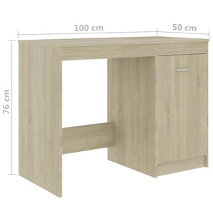 Schreibtisch Sonoma-Eiche 140x50x76 cm Holzwerkstoff Stilecasa