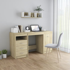 Schreibtisch Sonoma-Eiche 140x50x76 cm Holzwerkstoff Stilecasa