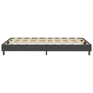 vidaXL Boxspringbett Dunkelgrau Stoff 120x200 cm