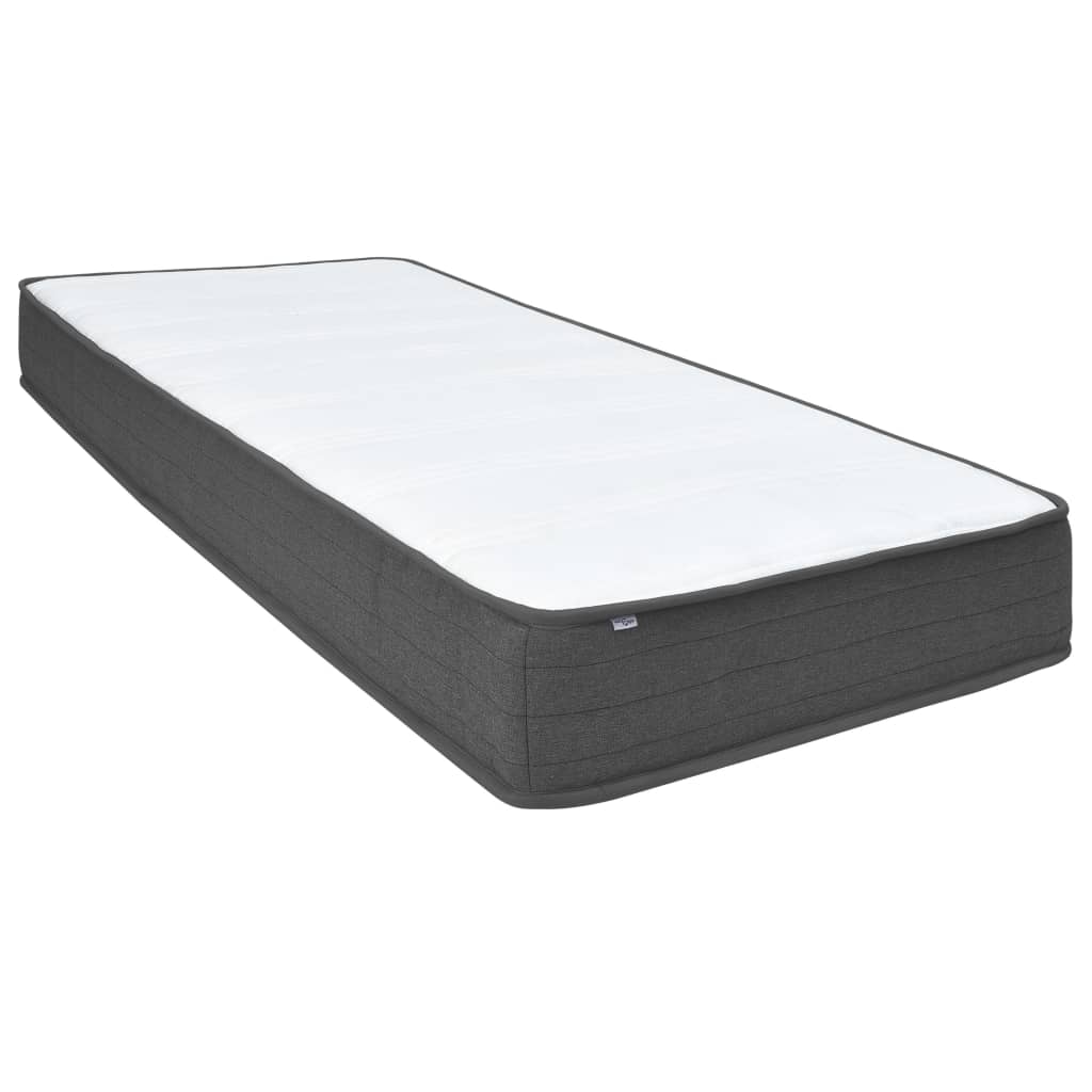 vidaXL Boxspringbett Dunkelgrau Stoff 120x200 cm