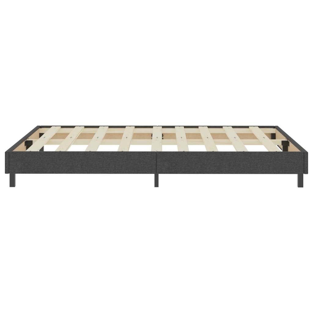 vidaXL Boxspringbett Dunkelgrau Stoff 180x200 cm