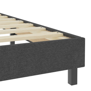 vidaXL Boxspringbett Dunkelgrau Stoff 180x200 cm