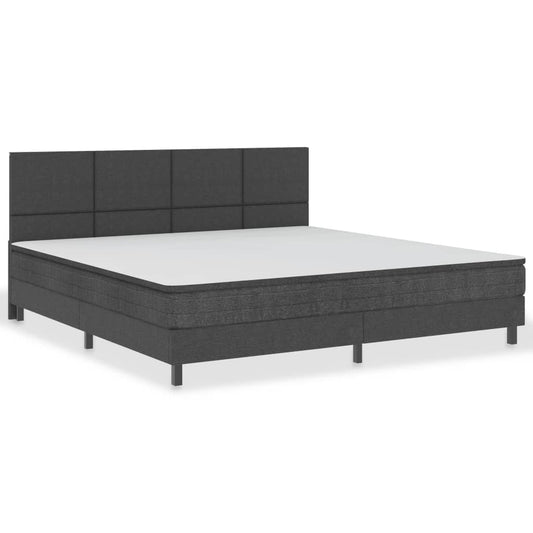 vidaXL Boxspringbett Dunkelgrau Stoff 200x200 cm