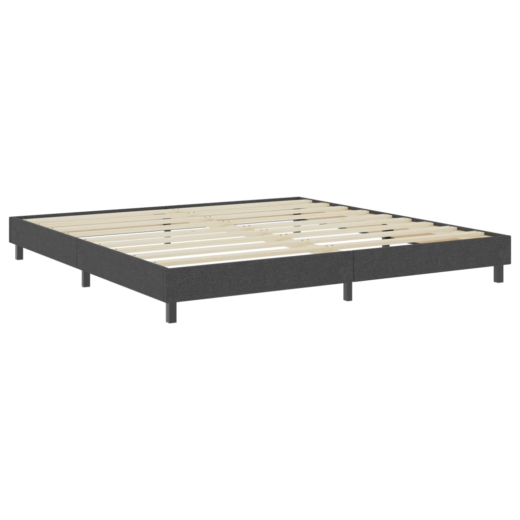 vidaXL Boxspringbett Dunkelgrau Stoff 200x200 cm