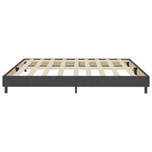 vidaXL Boxspringbett Dunkelgrau Stoff 200x200 cm