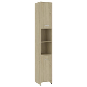 Badezimmerschrank Sonoma-Eiche 30x30x183,5 cm Holzwerkstoff Stilecasa