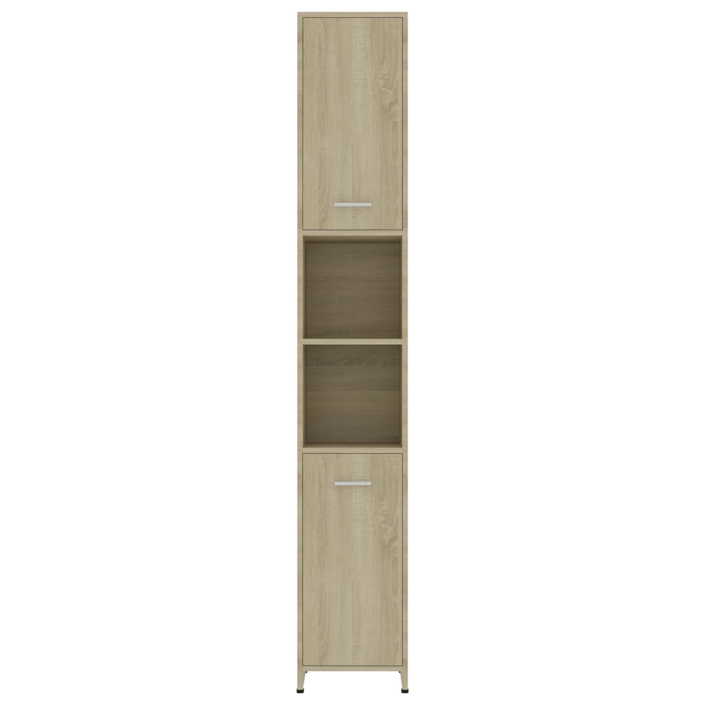 Badezimmerschrank Sonoma-Eiche 30x30x183,5 cm Holzwerkstoff Stilecasa