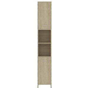 Badezimmerschrank Sonoma-Eiche 30x30x183,5 cm Holzwerkstoff Stilecasa