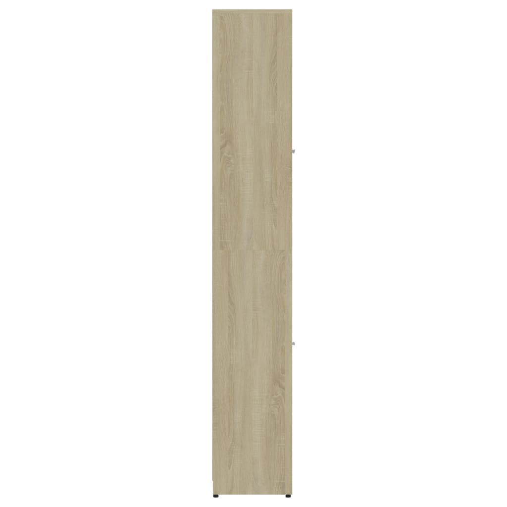 Badezimmerschrank Sonoma-Eiche 30x30x183,5 cm Holzwerkstoff Stilecasa