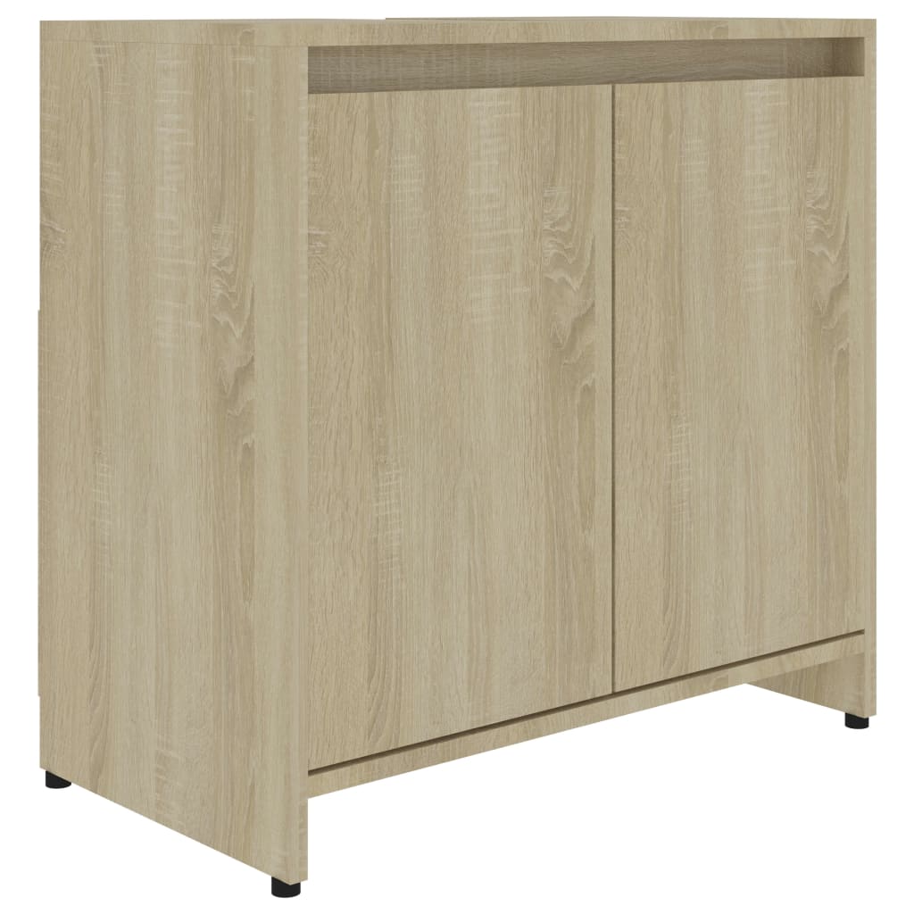 Badezimmerschrank Sonoma-Eiche 60x33x61 cm Holzwerkstoff Stilecasa