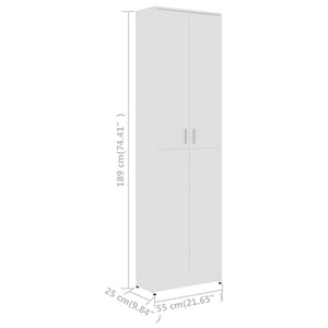 Garderobenschrank Weiß 55x25x189 cm Holzwerkstoff Stilecasa