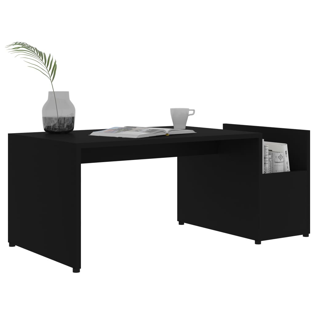 vidaXL Couchtisch Schwarz 90x45x35 cm Holzwerkstoff