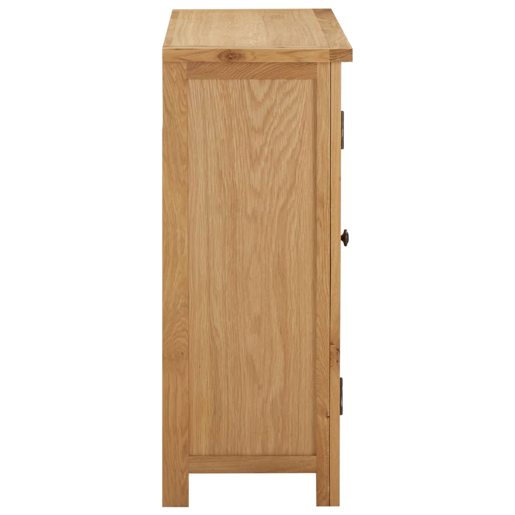 vidaXL Weinschrank für 11 Flaschen 80 x 32 x 80 cm  Eiche Massivholz