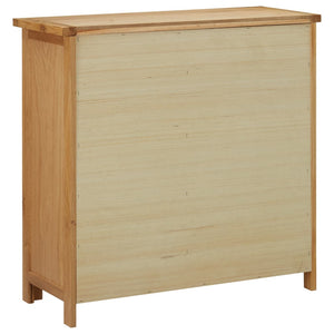 vidaXL Weinschrank für 11 Flaschen 80 x 32 x 80 cm  Eiche Massivholz