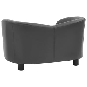 vidaXL Hundesofa Grau 67x41x39 cm Kunstleder