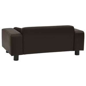 vidaXL Hundesofa Braun 81x43x31 cm Plüsch und Kunstleder