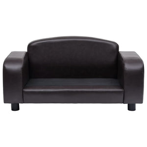 Hundesofa Braun 80x50x40 cm Kunstleder Stilecasa