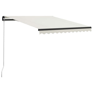 vidaXL Markise Manuell Einziehbar mit LED 300x250 cm Creme