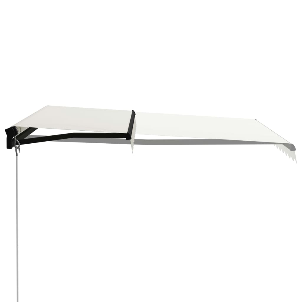 vidaXL Markise Manuell Einziehbar mit LED 300x250 cm Creme