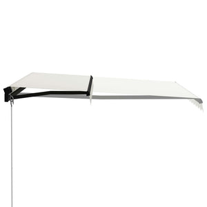 vidaXL Markise Manuell Einziehbar mit LED 300x250 cm Creme