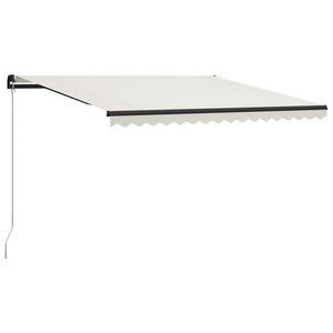 vidaXL Markise Manuell Einziehbar mit LED 400x300 cm Creme