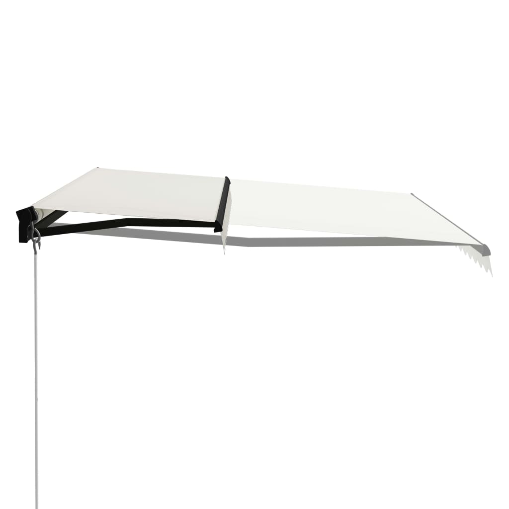 vidaXL Markise Manuell Einziehbar mit LED 400x300 cm Creme