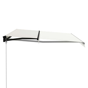 vidaXL Markise Manuell Einziehbar mit LED 400x300 cm Creme