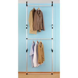 Teleskop-Garderobe mit Stangen Aluminium Stilecasa