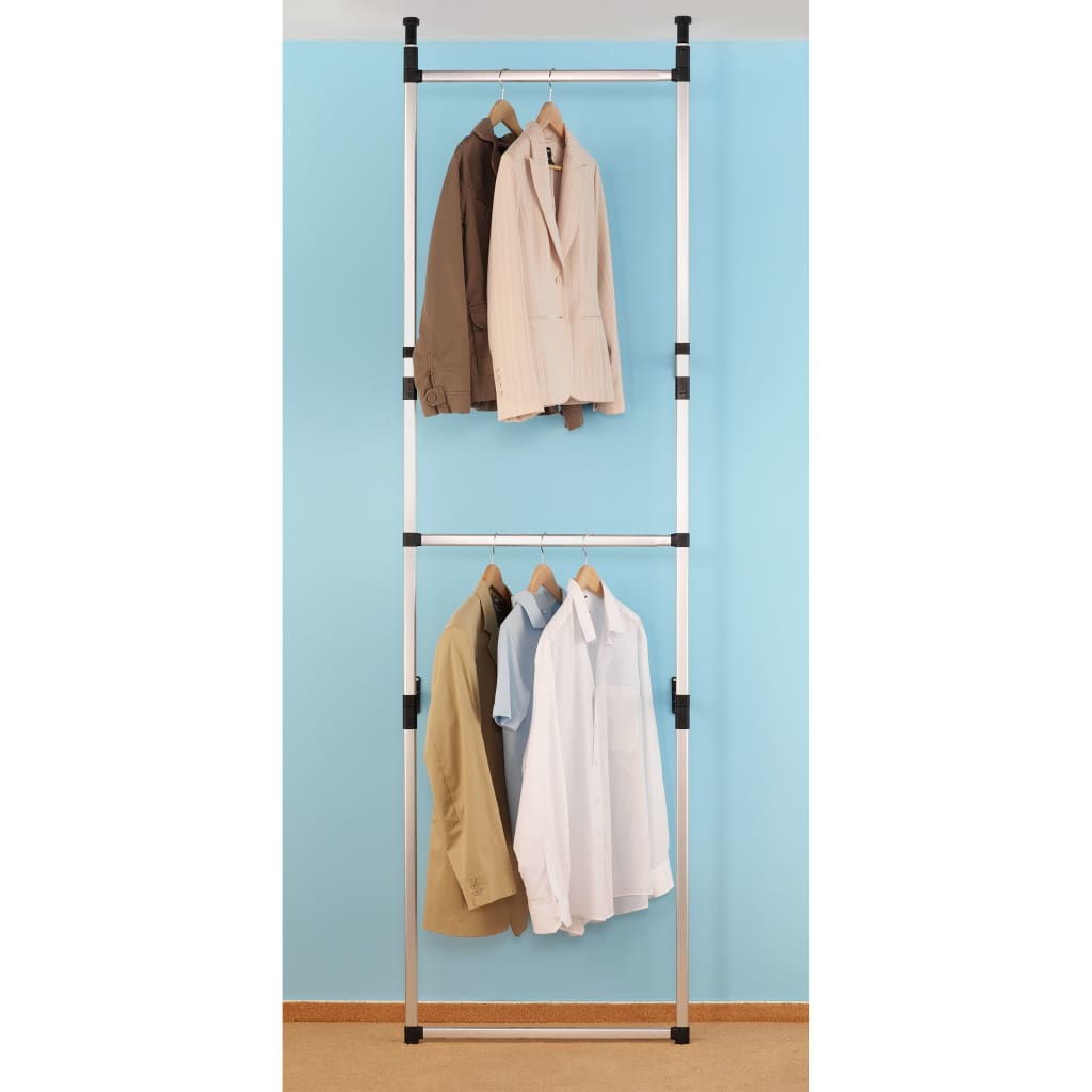 Teleskop-Garderobe mit Stangen Aluminium Stilecasa