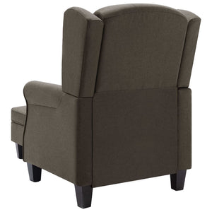 vidaXL Sessel mit Fußhocker Taupe Stoff