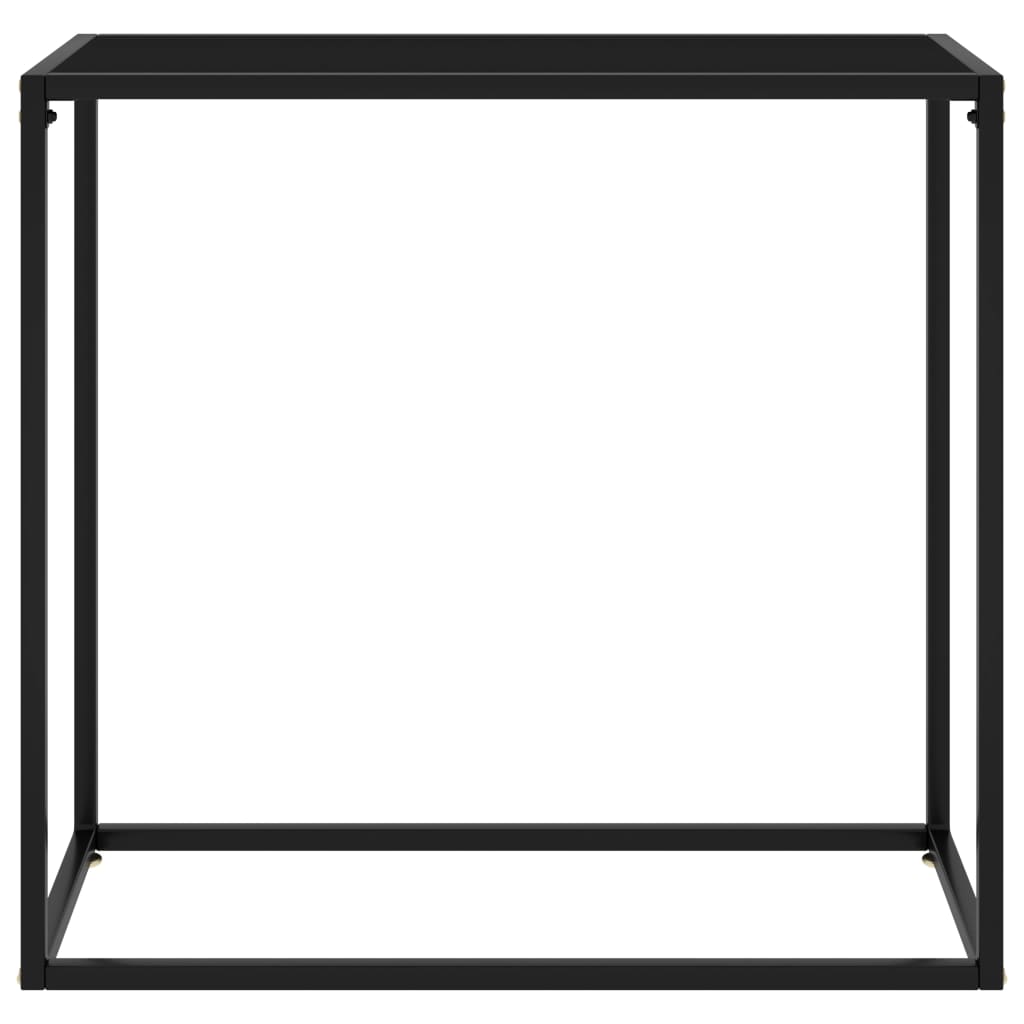 vidaXL Konsolentisch Schwarz 80x35x75 cm Hartglas