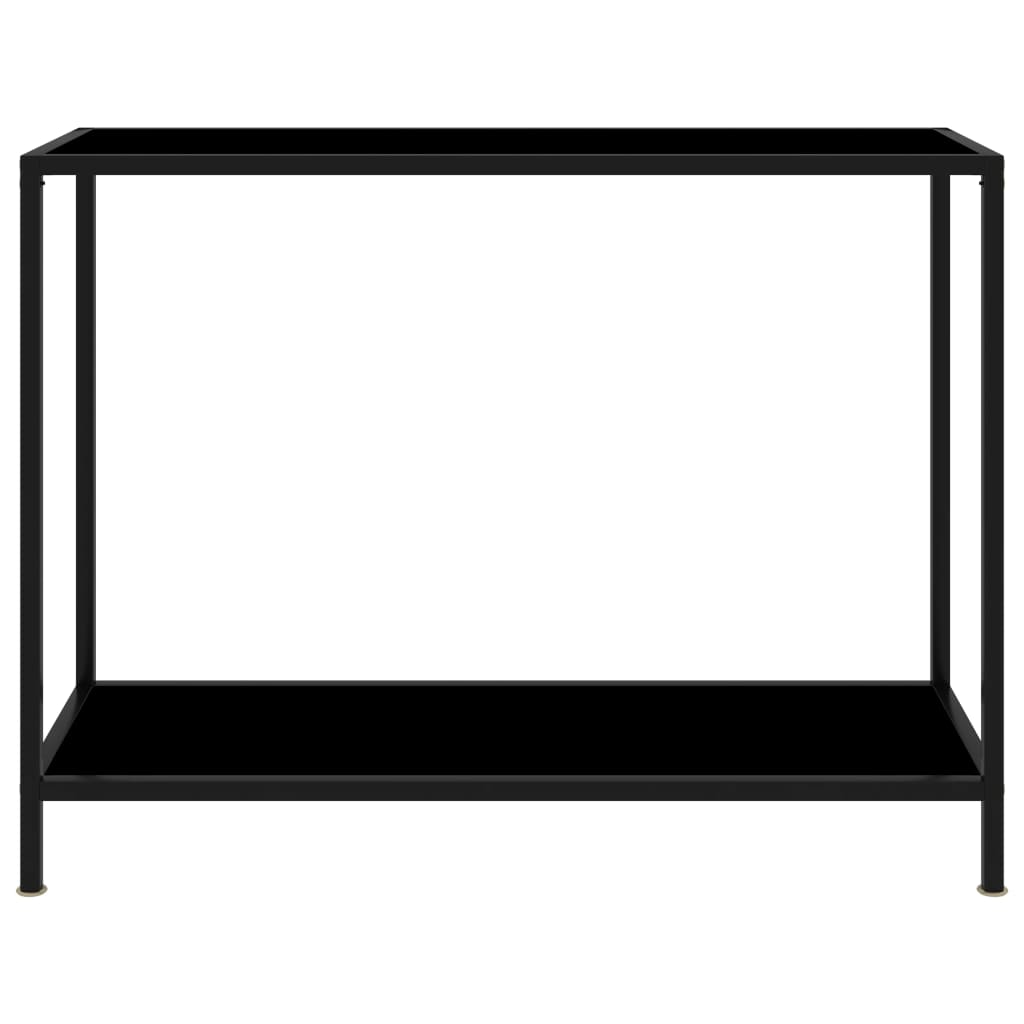 vidaXL Konsolentisch Schwarz 100x35x75 cm Hartglas