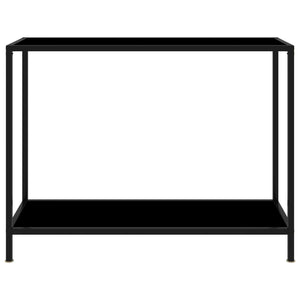 vidaXL Konsolentisch Schwarz 100x35x75 cm Hartglas