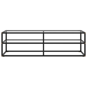 TV-Schrank Schwarz mit Hartglas 140x40x40 cm