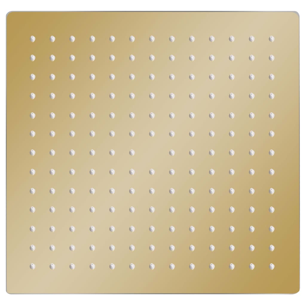 vidaXL Regenbrause Edelstahl 25x25 cm Quadrat Golden