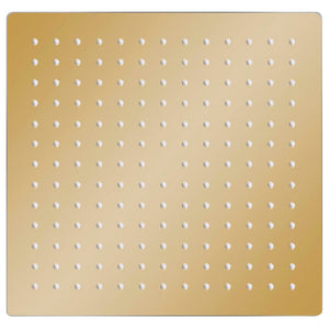 vidaXL Regenbrause Edelstahl 25x25 cm Quadrat Golden