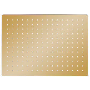 vidaXL Regenbrause Edelstahl 40x30 cm Rechteckig Golden