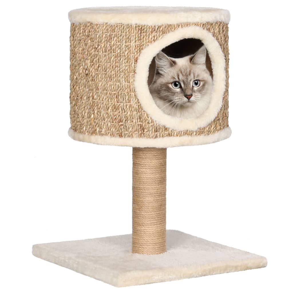 Katzen-Kratzbaum mit Katzenhöhle 52 cm Seegras Stilecasa