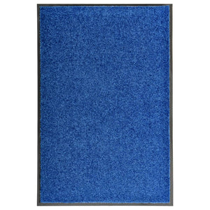 vidaXL Fußmatte Waschbar Blau 60x90 cm