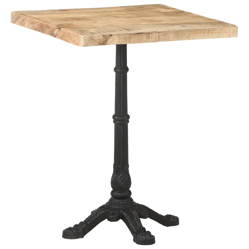 Bistrotisch 60x60x77 cm Raues Mangoholz